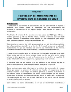 Planificacion del Mant de Infra Serv Salud- 