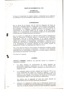 12 - Acuerdo 001 de 2004 de Grupo de Seguimiento