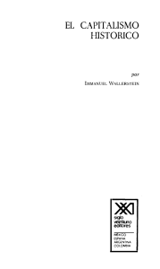 El capitalismo histórico (Immanuel Wallerstein)