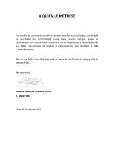 Certificado Juan Galindez