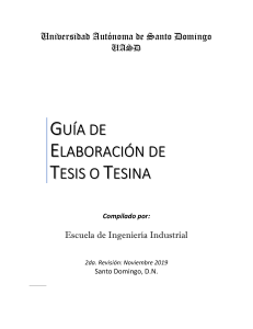 Guía para la elaboración de la Tesis o Tesina Esc. Ing. Ind.