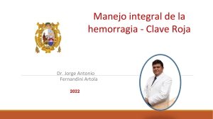8 MANEJO INTEGRAL DE LA HEMORRAGIA POST PARTO CLAVE ROJA DR FERNANDINI .F.