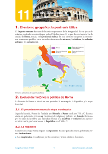 Civilización Romana: Geografía, Historia y Sociedad