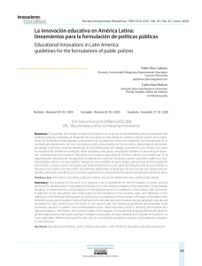 INOVACION EDUCATIVA-FORMULACION DE POLITICAS