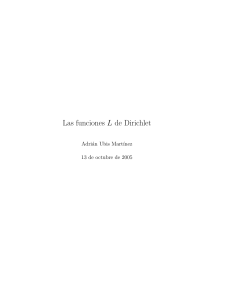 Las funciones L de Dirichlet (2005) - Adrián Ubis