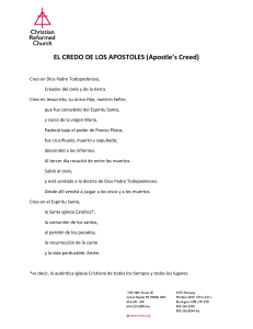 EL CREDO DE LOS APOSTOLES-SpanishREVISED-CRCNA FINAL