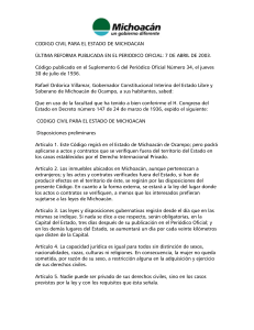 CODIGO CIVIL DEL ESTADO DE MICHOACAN