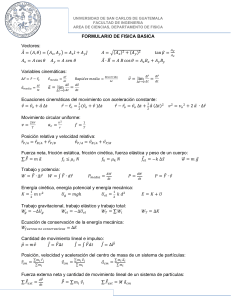 Formulario Fisica Basica 1S2023