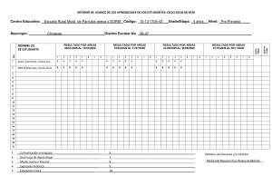 Formato de Avance de aprendizaje Preprimaria 2020