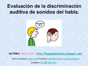 Evaluacion Discriminacion Auditiva Habla