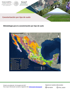 Mapa de caracterizaci n tipo suelo nacional Metodolog a