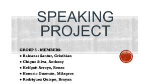 SPEAKING PROJECT