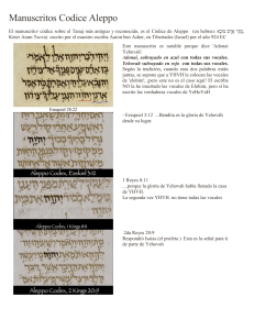 Manuscritos Codice Aleppo