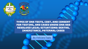 DNA test - Feliciana Tapia