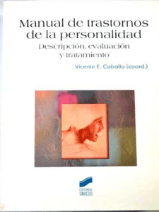Manual de Trastornos de la Personalidad: Descripción y Tratamiento