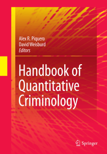 Handbook Of Quantitative Criminology