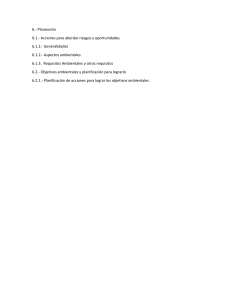 Capitulo 6 planificacion ISO 14001:2015
