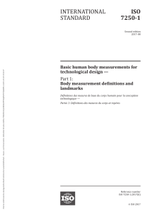 Basic human body measurements for technological design ISO7250