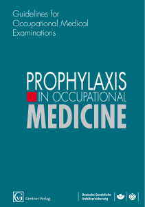 Guidelines for occupational medical examinations (1a ed.). (2007). Gentner, A W.