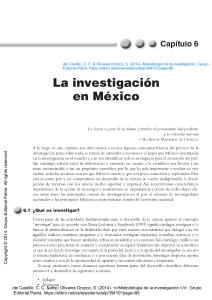 Capítulo 6 La Investigación en México