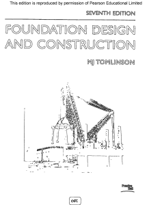 Foundation Design Construction (Tomlinson)