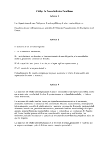 código de procedimientos familiares