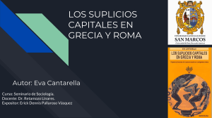 LOS SUPLICIOS CAPITALES EN GRECIA Y ROMA - Autor  Eva Cantarella