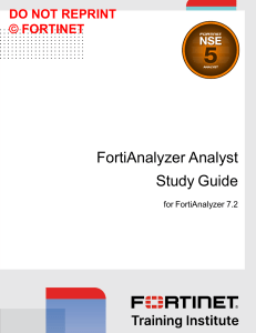 FortiAnalyzer Analyst 7.2 Study Guide-Online