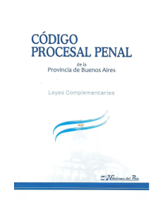 Codigo Procesal Penal de la Provincia de Buenos Aires