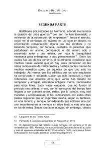 Descartes, R., Discurso del método. (Segunda parte, pp. 41-51) 