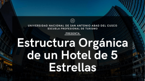 ESTRUCTURA ORGANICA DE UN HOTEL 