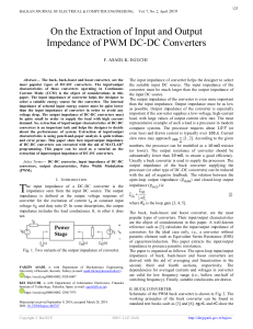 O the Extraction of Input and Output Impedance PWM DCDC converters