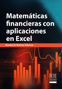 Libro MATEMATICAS FINANCIERAS CON APLICACIONES EN EXCEL