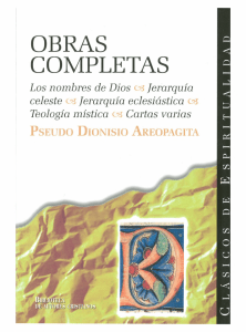Pseudo Dionisio Areopagita Obras completas