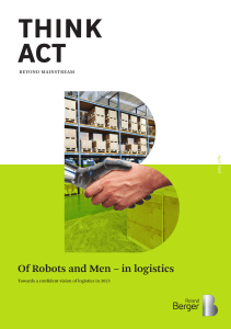 of robots and men   in logistics