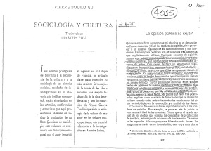 Bourdieu - Sociologia y Cultura