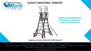 ECOLIFT ADJUSTABLE  ROBUSTA Modelo 620-180