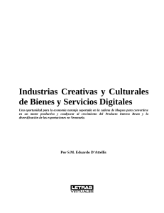 01 | Industrias Creativas y Culturales de Bienes y Servicios Digitales