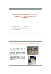 TEMA 3. CARACTERIZACION DE  AGUAS RESIDUALES-PARAMETROS FISICO QUIMICOS