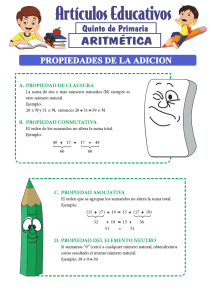 PROPIEDADES DE LA ADICION