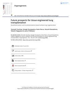 Future prospects for tissue engineered lung transplantation