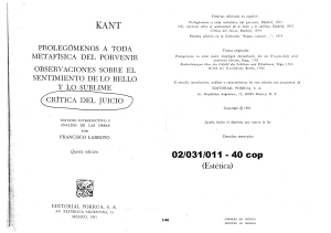 Kant - Critica del juicio (1-29  45-54)