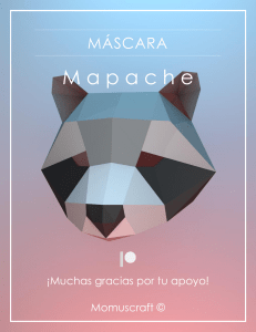 Máscara de Mapache papercraft
