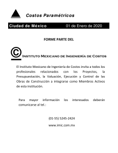 COSTOS PARAMETRICOS MEX ENE