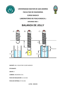 INFORME 1 BALANZA DE JOLLY