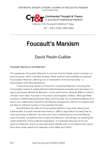 Foucault s Marxism