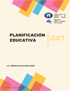 Planificación Educativa 2021