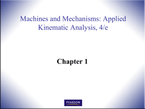Machines ans Mechanisms: Applied Kinematic Analysis