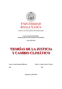 TEORÍAS DE LA JUSTICIA Y CAMBIO CLIMÁTICO