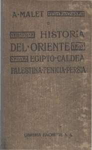 Curso de Historia - El Oriente Egipto Palestina Caldea Fenicia y Persia - Malet Isaac